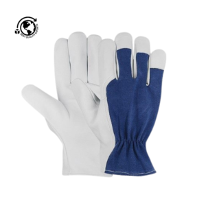 Assembly glove with fabric back for light industrial and precision work